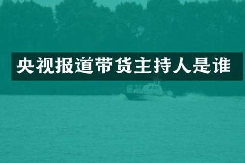 央视报道带货主持人是谁