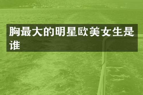 最大的明星欧生是谁