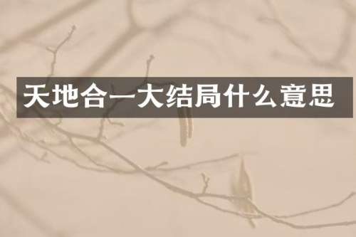 天地合一大结局什么意思