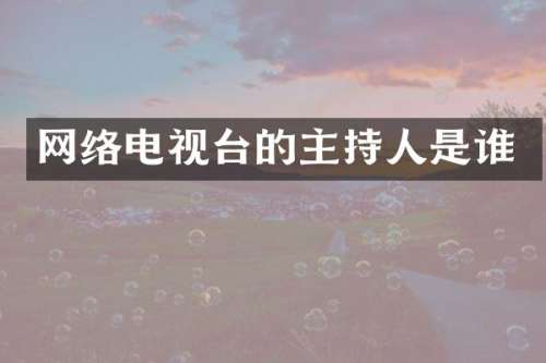 网络电视台的主持人是谁