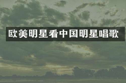 欧美明星看中国明星唱歌