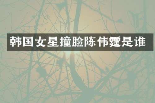 韩国女星撞脸陈伟霆是谁
