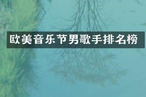 欧美音乐节男歌手排名榜