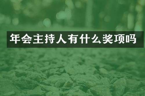 年会主持人有什么奖项吗