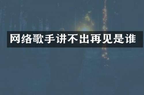 网络歌手讲不出再见是谁