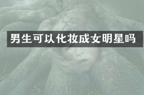 男生可以化妆成女明星吗