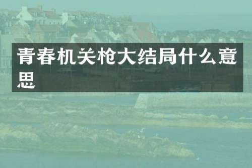 青春机关大结局什么意思