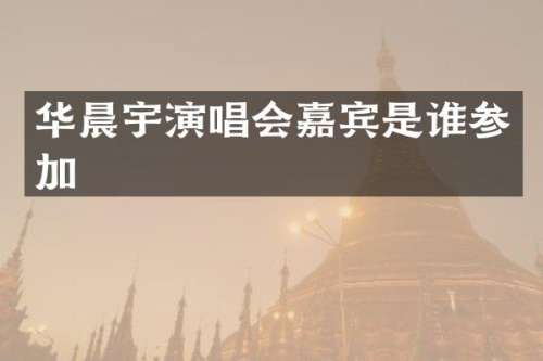 华晨宇演唱会嘉宾是谁参加