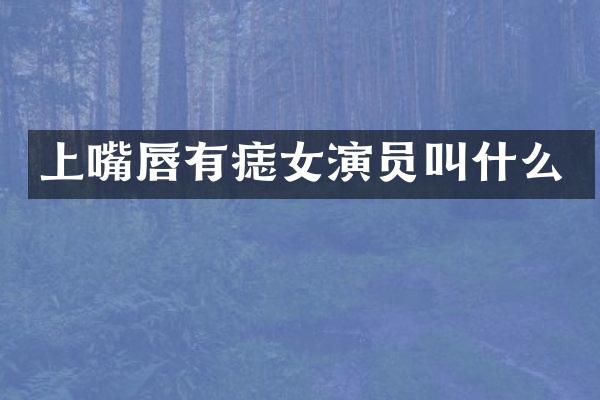 上嘴唇有痣女演员叫什么