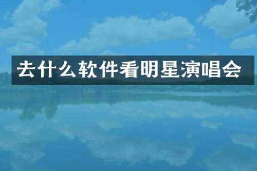 去什么软件看明星演唱会