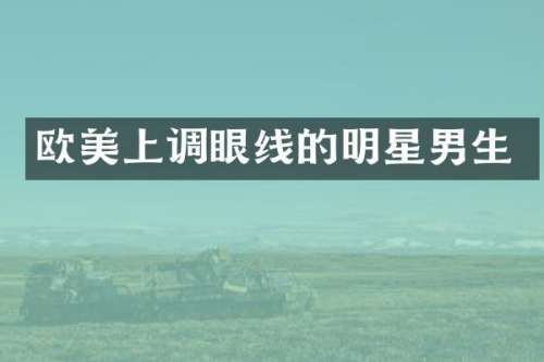 欧美上调眼线的明星男生