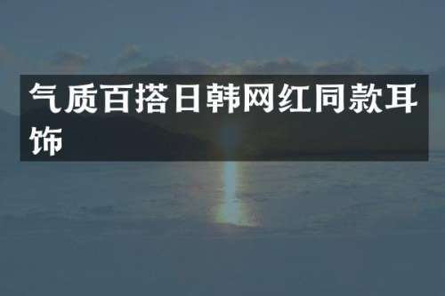 气质百搭日韩网红同款耳饰