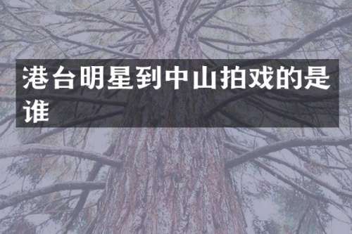 港台明星到中山拍戏的是谁