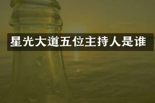 星光大道五位主持人是谁