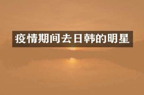 疫情期间去日韩的明星