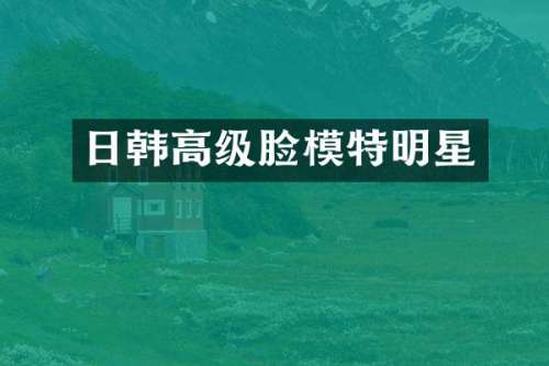 日韩高级脸模特明星