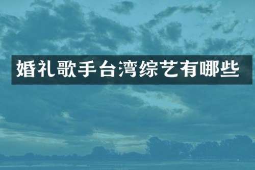 婚礼歌手台湾综艺有哪些