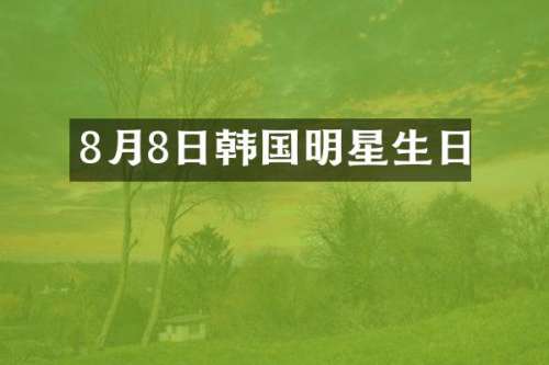 8月8日韩国明星生日