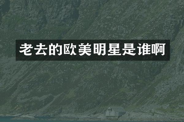 老去的欧美明星是谁啊