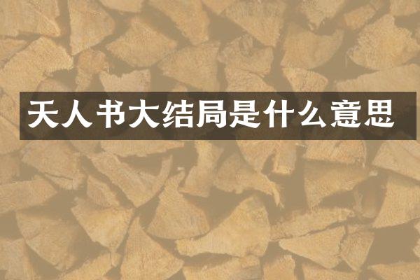 天人书大结局是什么意思