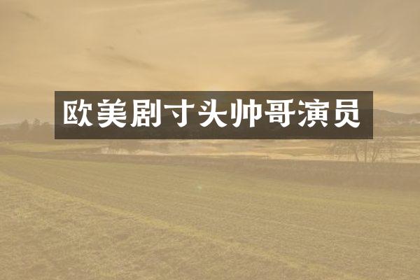 欧美剧寸头帅哥演员