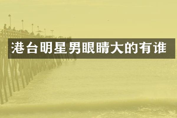 港台明星男眼睛大的有谁