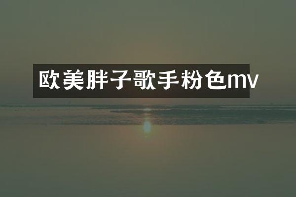 欧美胖子歌手粉色mv