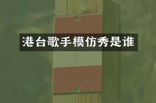 港台歌手模仿秀是谁