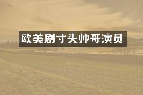 欧美剧寸头帅哥演员