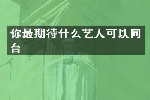 你最期待什么艺人可以同台