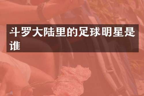斗罗大陆里的足球明星是谁
