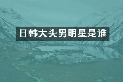 日韩大头男明星是谁