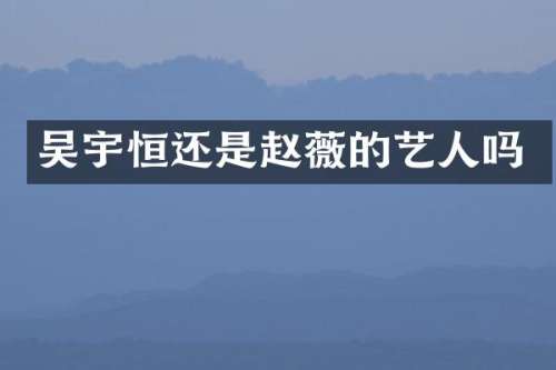 吴宇恒还是赵薇的艺人吗