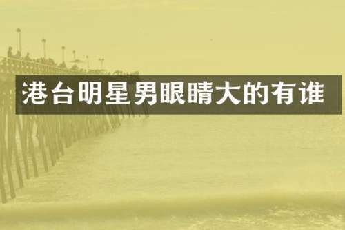 港台明星男眼睛大的有谁