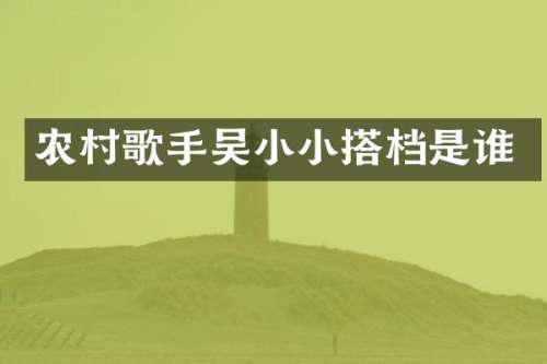 农村歌手吴小小搭档是谁