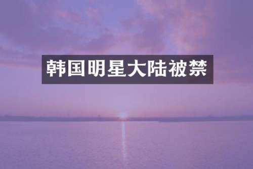 韩国明星大陆被禁