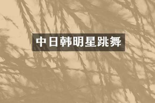 中日韩明星跳舞