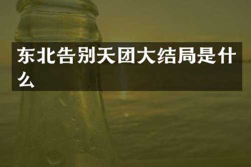 东北告别天团大结局是什么