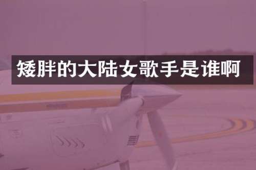 矮胖的大陆女歌手是谁啊