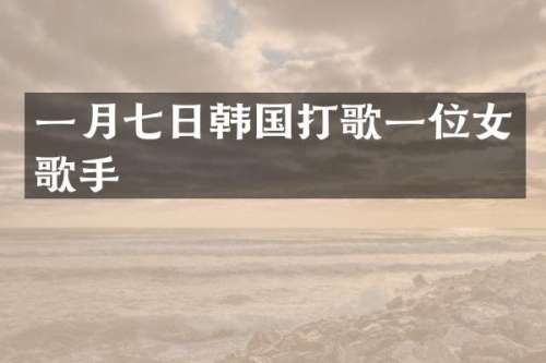 一月七日韩国打歌一位女歌手