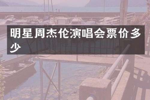 明星周杰伦演唱会票价多少