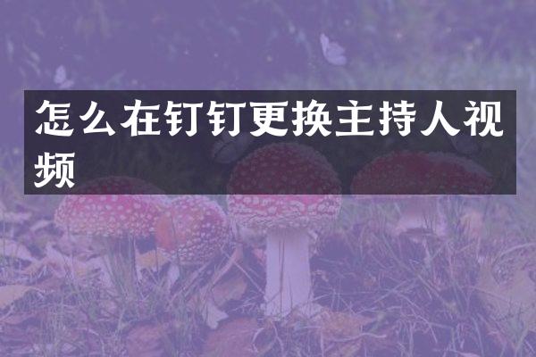 怎么在钉钉更换主持人视频