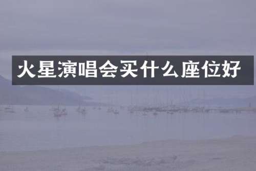 火星演唱会座位好