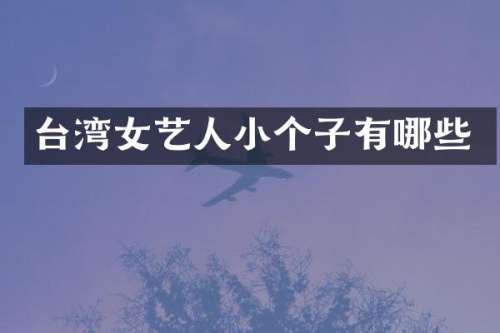台湾女艺人小个子有哪些