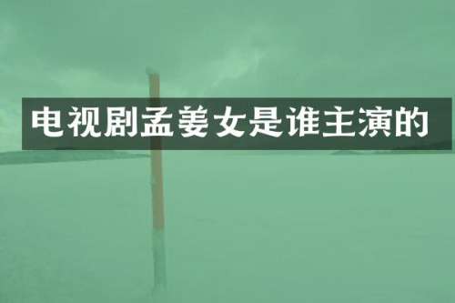 电视剧孟姜女是谁主演的