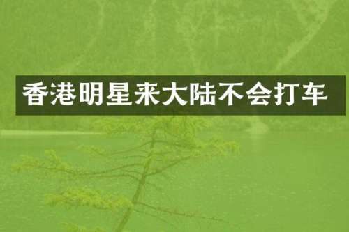 香港明星来大陆不会打车