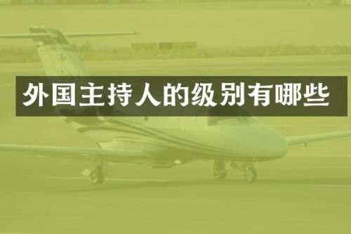 外国主持人的级别有哪些