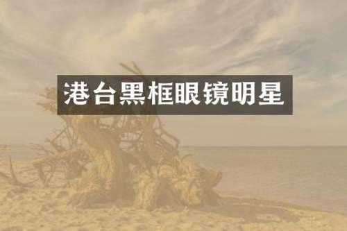 港台黑框眼镜明星