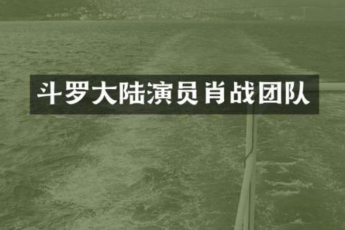 斗罗大陆演员肖战团队