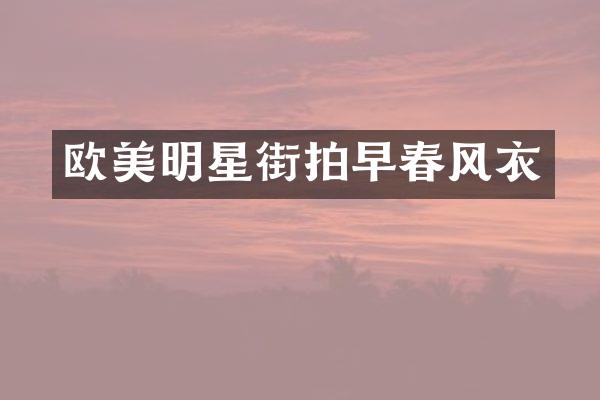 欧美明星街拍早春风衣